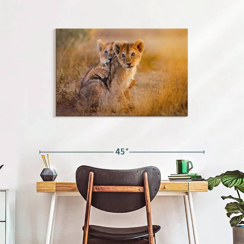 Adorables lionceaux Brampt, H 24 po x l 36 po