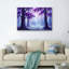 Tableau sur toile tendue représentant des arbres de la forêt violette-791083061