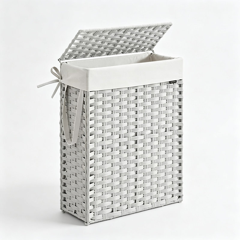 Plastic and Steel Laundry Basket