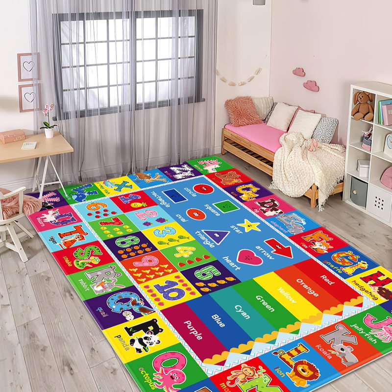 Tapis de jeu pour bébé, tapis pour enfants, Rectangle 3 pi 3 po x 4 pi 11 po