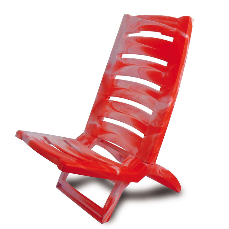 Cliffside Folding Beach Chair, Marble Red