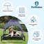 PETMAKER 30x24 Elevated Dog Bed with Canopy - Portable Pet Bed with Carrying Case for Medium Dogs, Blue