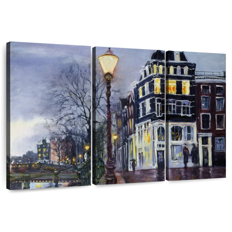 Sirci au crépuscule, Amsterdam, H 28 po x l 45 po