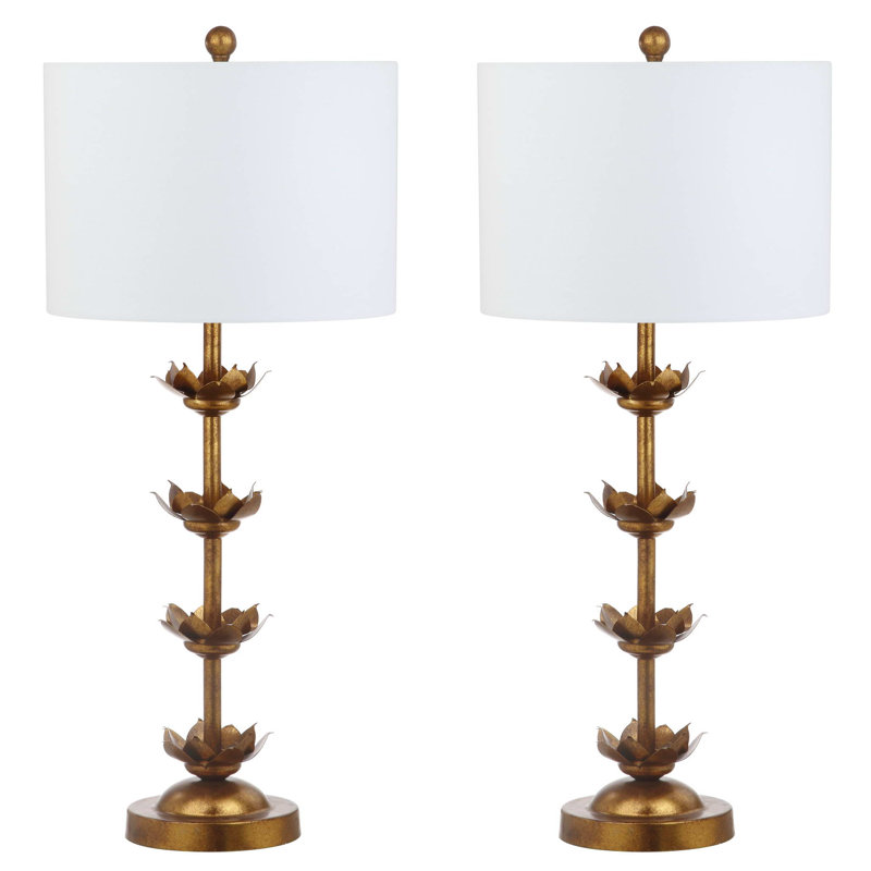 Lani Leaf 81.28cm Antique Gold Table Lamp Set