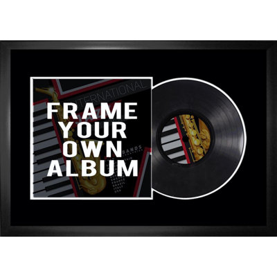 Cadre pour album vinyle sur fond noir