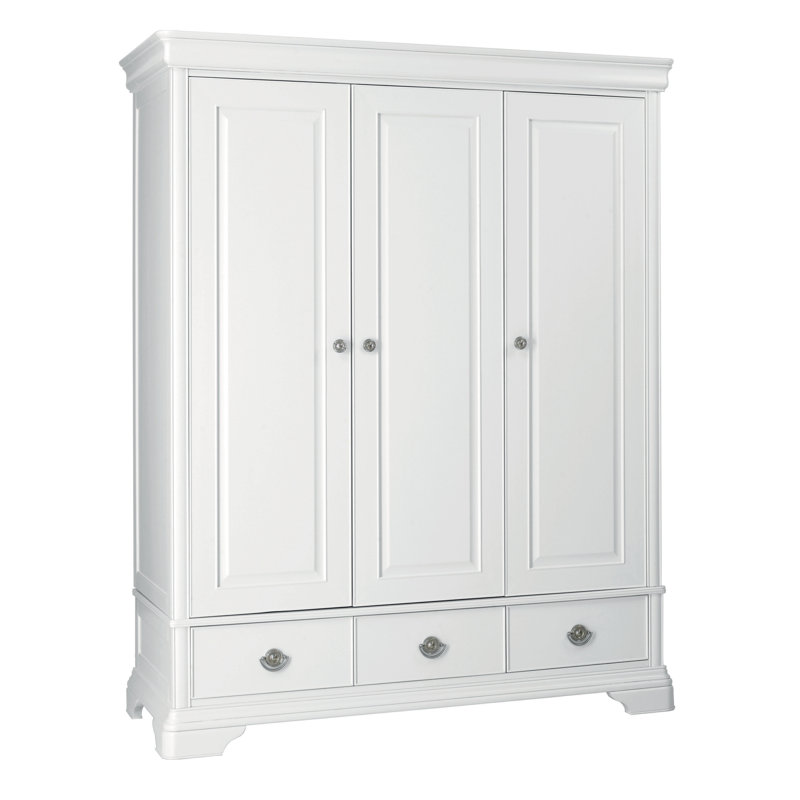 Aaden 3 Door Solid + Manufactured Wood Wardrobe