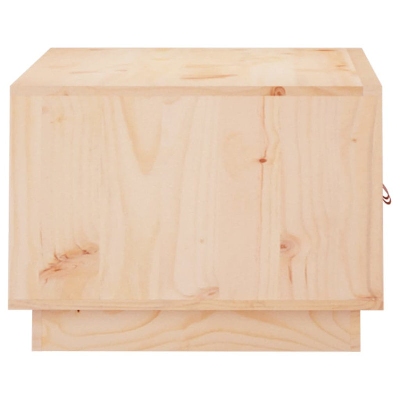 Kyel Solid Wood Block Coffee Table with Storage, Natural