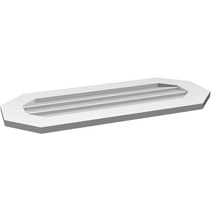 Évent horizontal gondole allongé en surface octogonal Signature, H 16 po x l 36 po x P 1 po