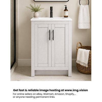 Lumina 24" Single Freestanding Bathroom Vanity,White