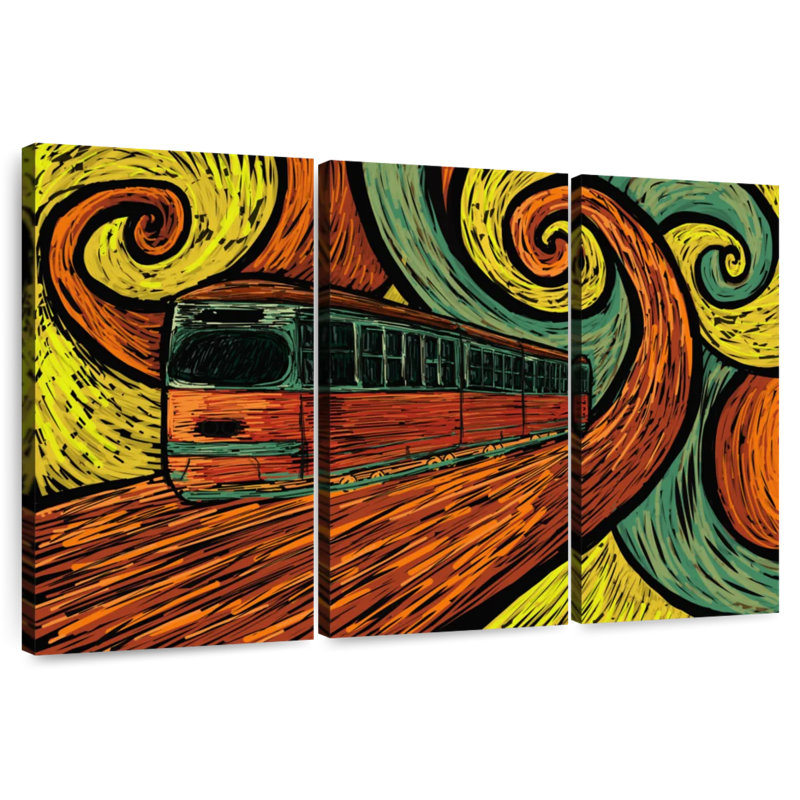 Abstract Tram Journey, 20" H x 33" W
