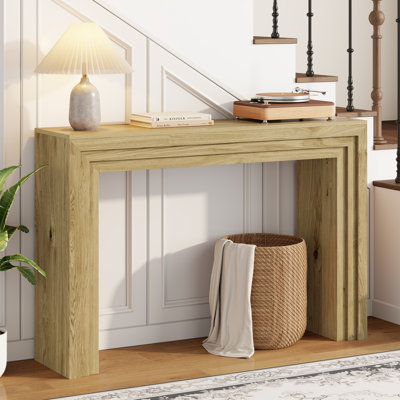 Console de 43 po pour vestibule, table de vestibule en bois, table de salon derrière le canapé, couloir, entrée, canapé, entrée, décoration intérieure