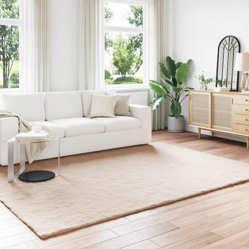  Faux Rabbit Fur Rug Olite Polyester, Rectangle 240 x 340 cm, Taupe