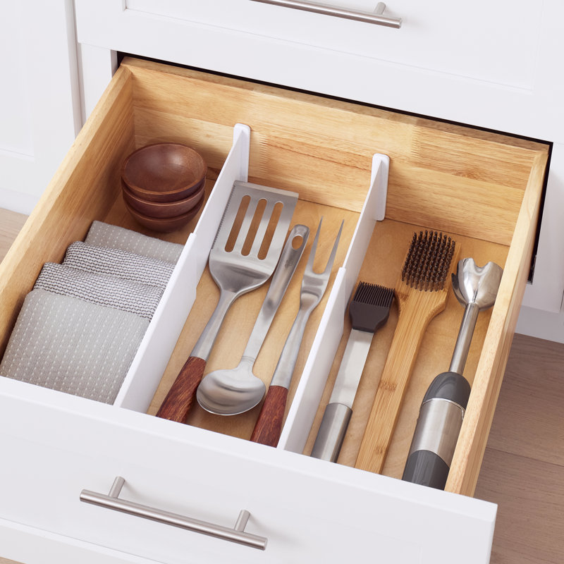 4" H x 0.8" W x 12.5" D Adjustable Multi-Purpose Drawer Organizer