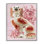 Épagneul antique sur giclée rose, design par Lil 'Rue