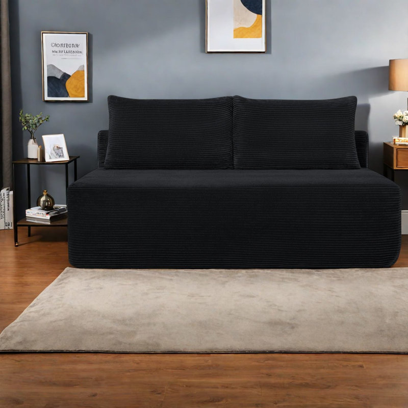 Canapé modulaire compact en velours côtelé 57 pouces Compression