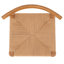 Chaise d'appoint en bois massif brun clair Hank