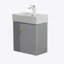 Base de meuble-lavabo mural de 21,6 pouces avec tablette ouverte à gauche et portes à fermeture en douceur pour les salles de bain modernes