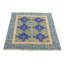 Tapis unique en laine noué à la main 5 pi 2 po x 6 pi 7 po nouvel âge Lahore Finish Turquoise Caryann
