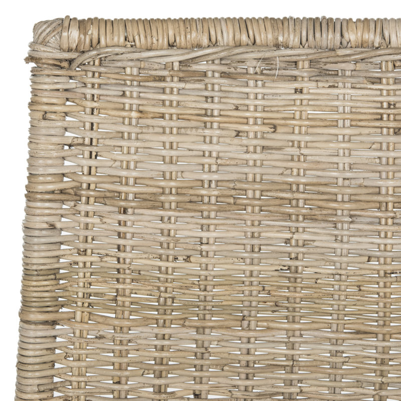 Gray Wicker Double Seating Dining Chair Set