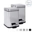 Harbour Housewares 3L Square Bathroom Pedal Bins-1660696158