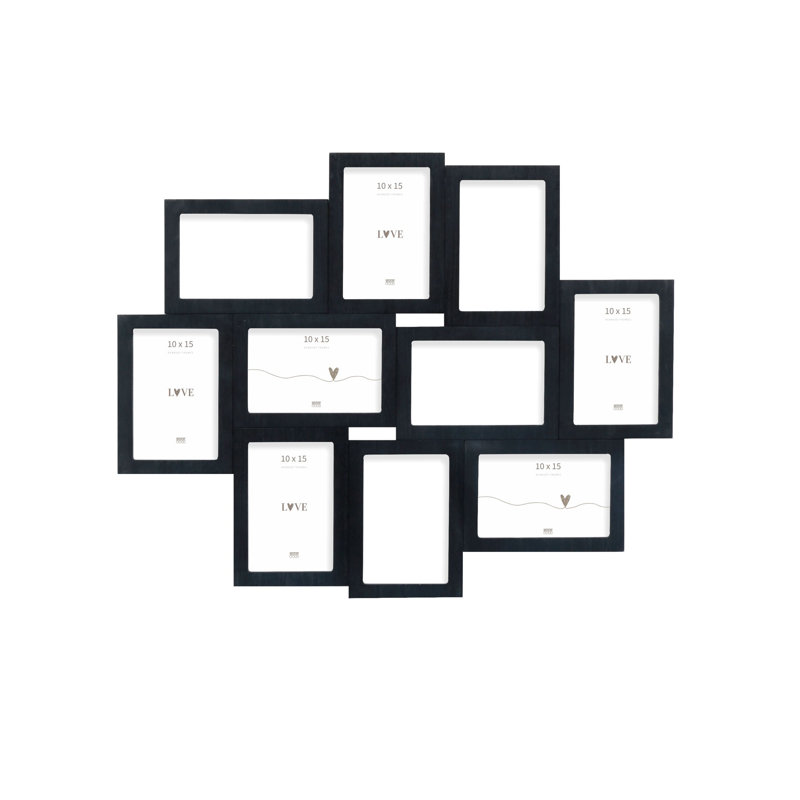 Angelike Wood Collage Picture Frame, Black
