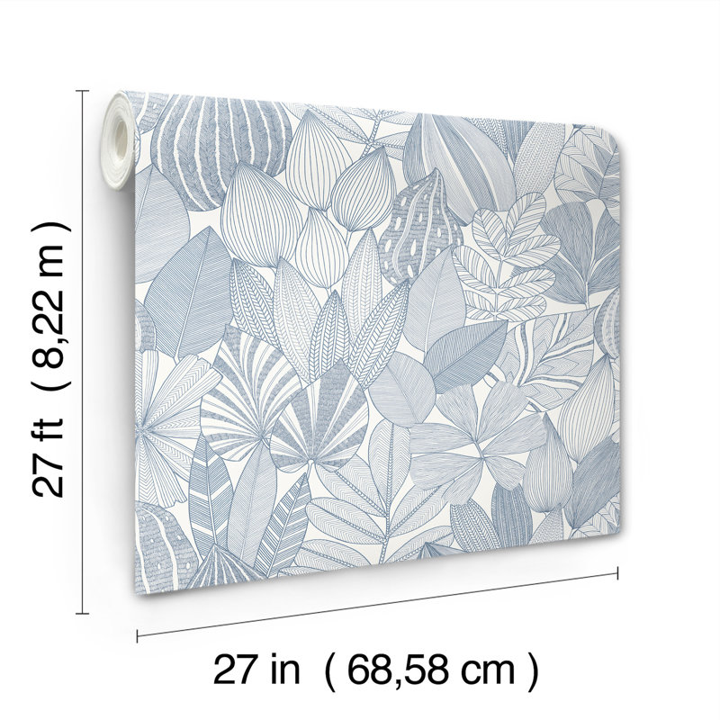 Mathias Green Botanical Wallpaper, Blue