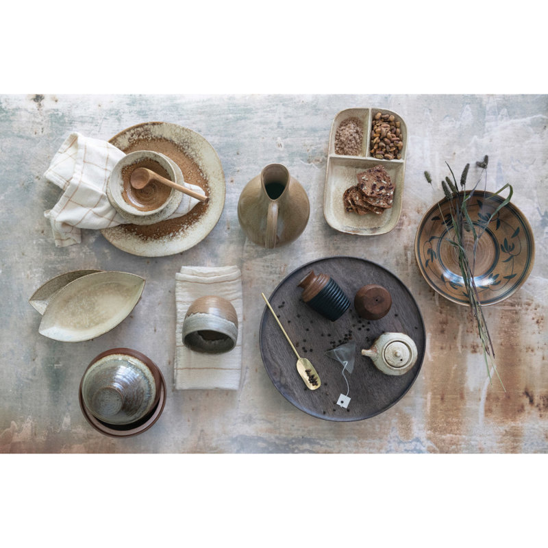 Stoneware Plate Reactive Glaze