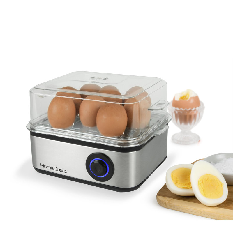 Stainless Steel 8-Egg Cooker with Buzzer