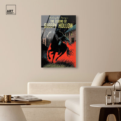 «Sleepy Hollow Pulp Cover», reproduction d'art acrylique sur toile par Art Remedy, prête à être suspendue, 30 x 45