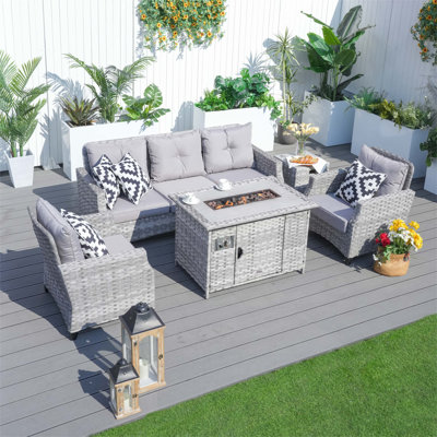 Newcastleton 5 Seat Rattan Conversation Set