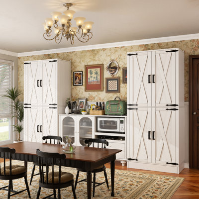 71" Storage Cabinet With Doors And Drawer by Wrought Studio