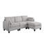Canapé moderne en L en chenille douce avec repose-pieds avec rangement-658884380