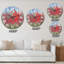Red Poppies in The RaIn - Horloge murale-59914333