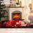 44" Farmhouse Electric Fireplace With Heater Insert & Mantel - Rustic For Living Room-1170015425