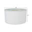 Abat-jour tambour en soie H 10 po x l 18 po blanc
