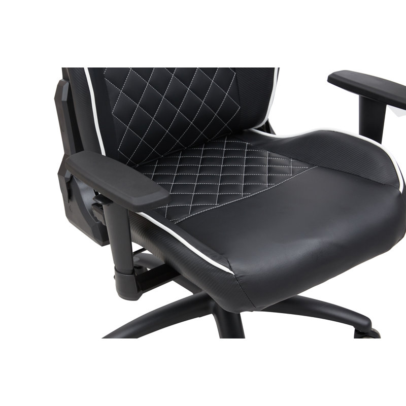 Fauteuil de jeu inclinable Rhodell, Noir / blanc