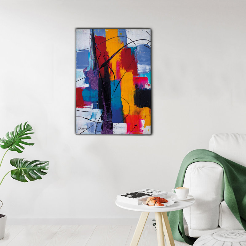 Curva Dominante by Wassily Kandinsky - Rectangle Print on Canvas, 95cm H x 65cm W