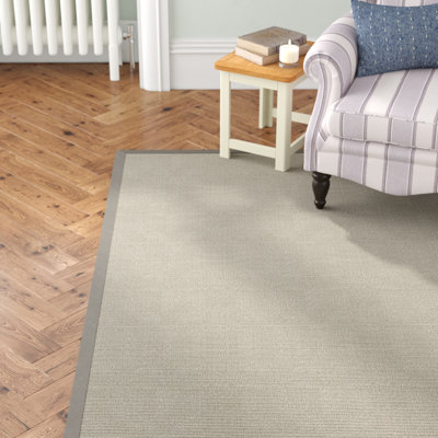 Martineau Solid Colour Jute / Sisal Flatweave Area Rug