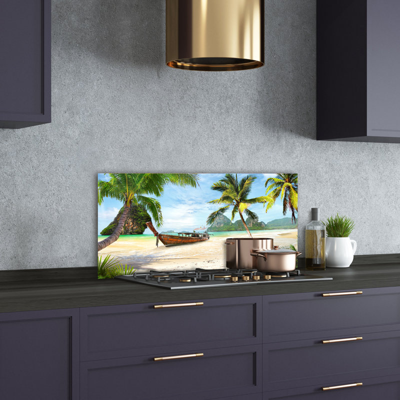 Maxwell 50cm W x 100cm L Glass Peel and Stick Panel