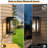 Jarrow Wrought Iron and Glass Outdoor Wall Light-449143345-449143348
