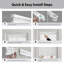 Mini-stores sans cordon pour portes en métal sans outil, obscurcissant, l 25 po x H 72 po, blanc