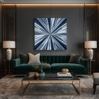 Op Art 51 Grey Canvas Wall Art