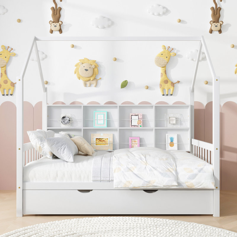 Funkstown Kids Full with Trundle, White