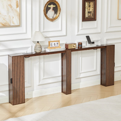 Console Sofa Table with Charging Station