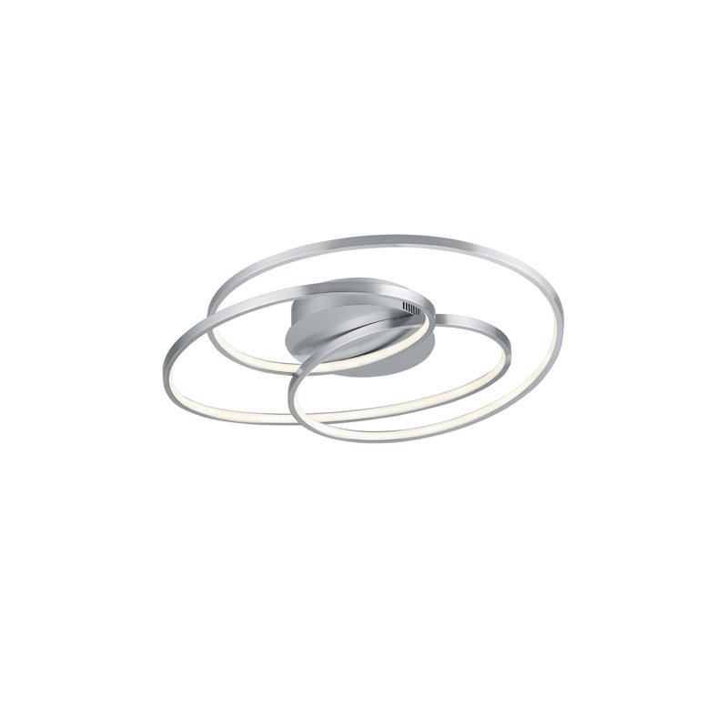 Voluntown LED Flush Mount, 13.5cm H x 60cm W x 43cm D, Nickel
