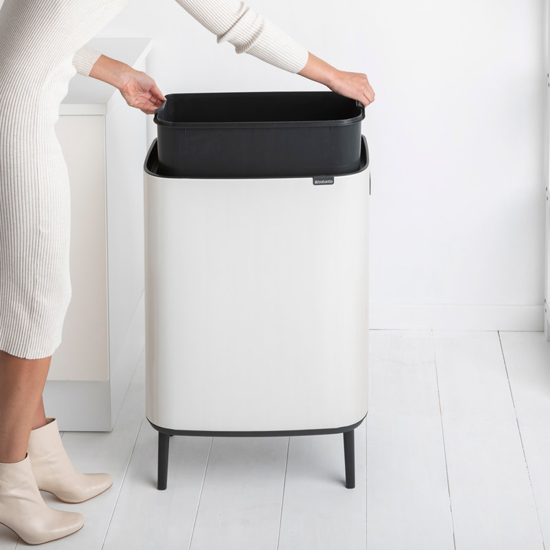 Brabantia Bo Hi 60 Litre Touch Bin, White