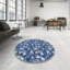 Tapis bleu/blanc tissé à la machine-1591785329