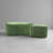 Caras Upholstered Green Triangular Compression Ottoman No Assembly Required (Set of 2)-354987418