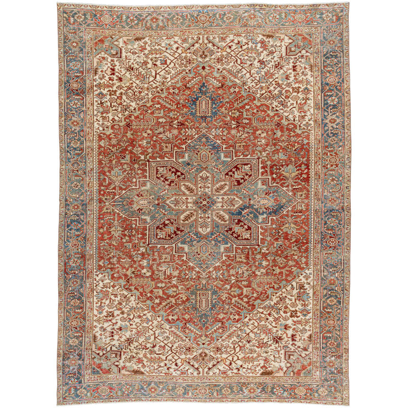 Antique One of a Kind One-of-a-Kind 9'4" x 12'6" Hand Knotted Area Rug