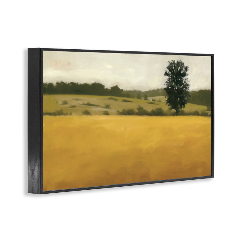 «Autumn Memory Landscape», estampe numérique, conception par Megan Lightell, H 16 po x l 24 po, Giclée encadrée noir minuit